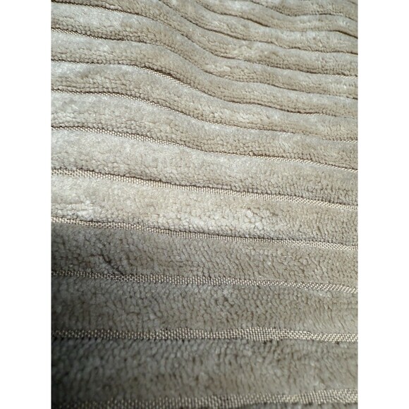 Throw Pillow Covers 12x20” Set of 2 Decorative Soft Beige Corduroy Zipper New - Picture 2 of 7